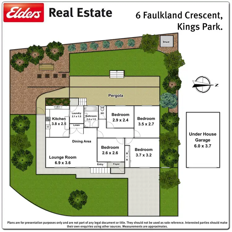 Floorplan of Homely house listing, 6 Faulkland Crescent, Kings Park NSW 2148