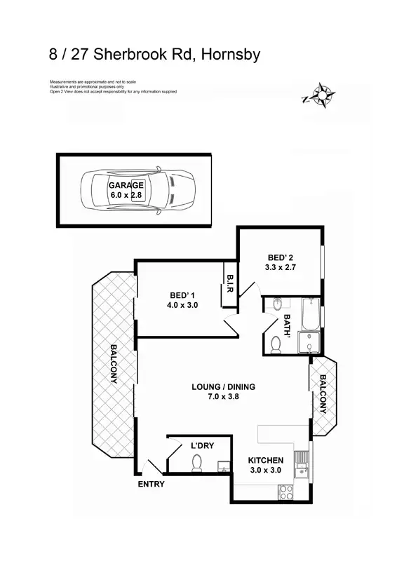 Floorplan of Homely apartment listing, 8/27 Sherbrook Road, Hornsby NSW 2077