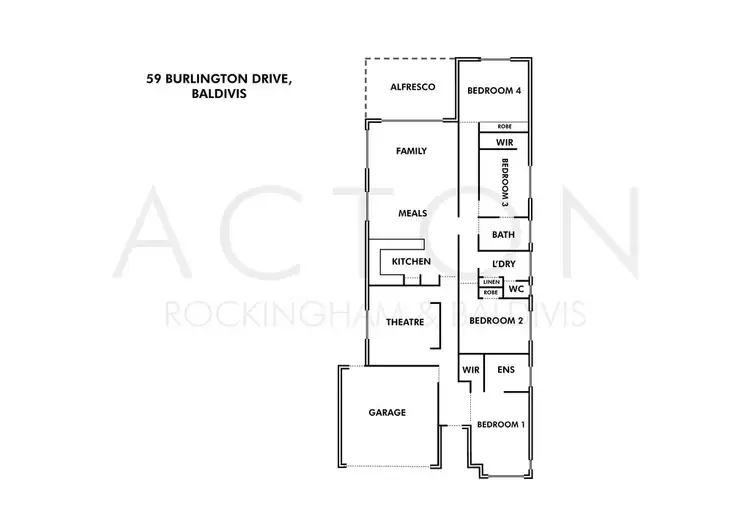 Floorplan of Homely house listing, 59 Burlington Drive, Baldivis WA 6171
