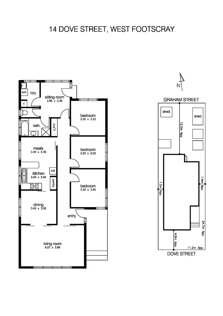 Floorplan of Homely house listing, 14 Dove Street, West Footscray VIC 3012