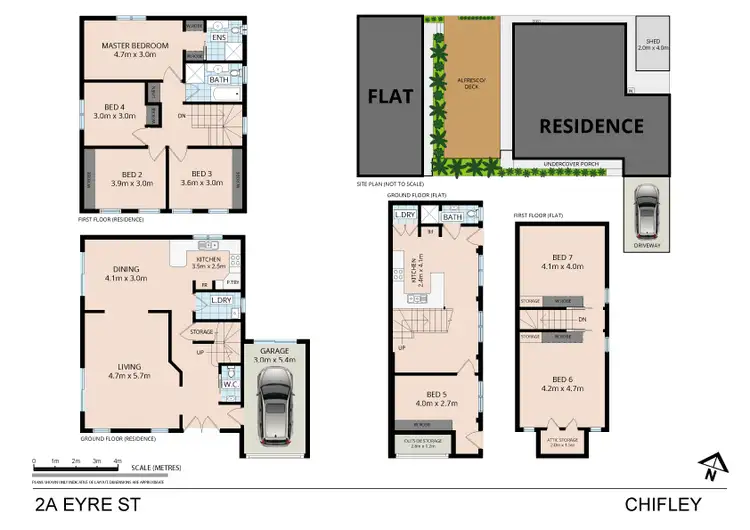 Floorplan of Homely semi-detached listing, 2A Eyre Street, Chifley NSW 2036