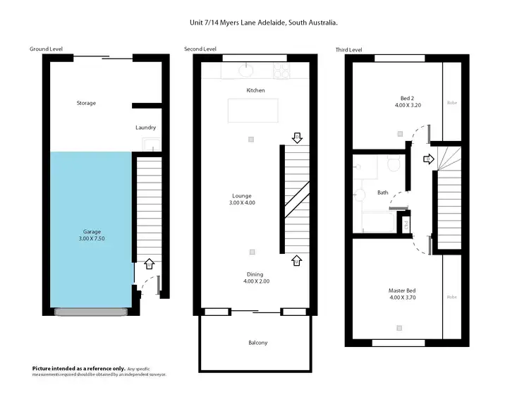 Floorplan of Homely townhouse listing, 7/14 Myers Lane, Adelaide SA 5000