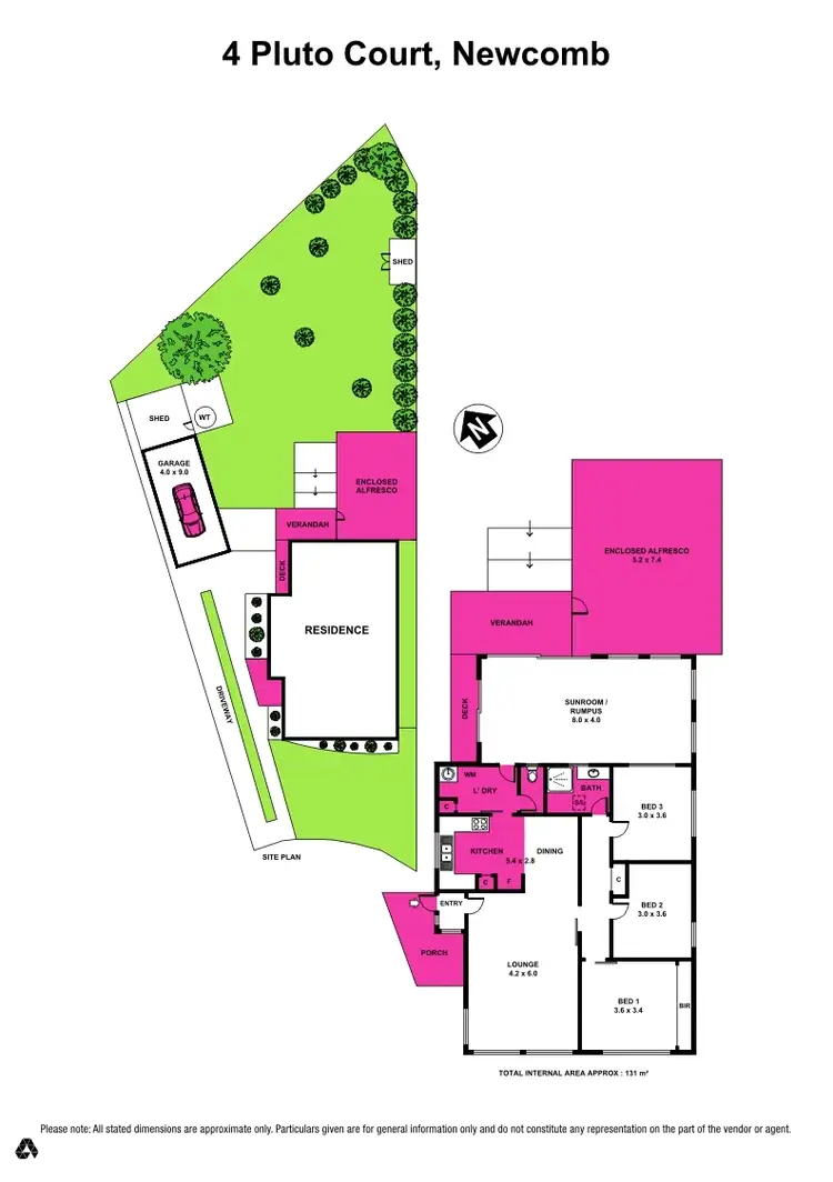 Floorplan of Homely house listing, 4 Pluto Court, Newcomb VIC 3219