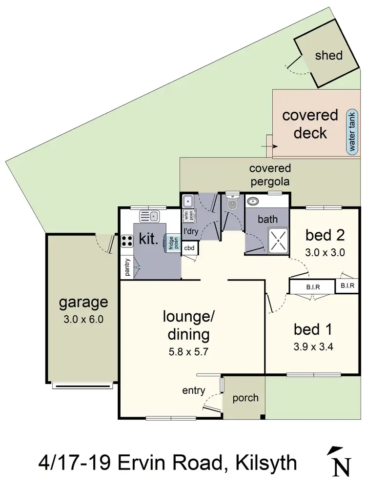 Floorplan of Homely unit listing, 4/17-19 Ervin Road, Kilsyth VIC 3137
