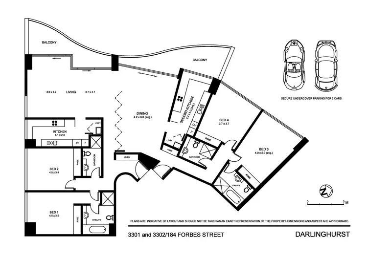 Floorplan of Homely apartment listing, 3301-2/184 Forbes Street, Darlinghurst NSW 2010