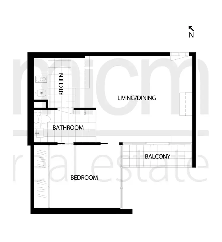 Floorplan of Homely apartment listing, 912/181 A'Beckett Street, Melbourne VIC 3000