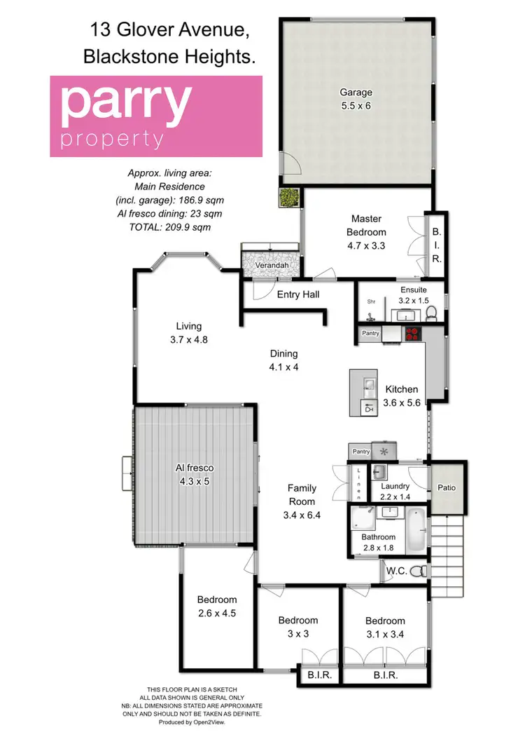 Floorplan of Homely house listing, 13 Glover Avenue, Blackstone Heights TAS 7250