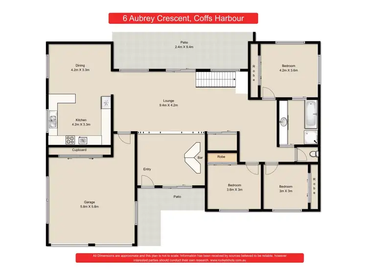 Floorplan of Homely house listing, 6 Aubrey Crescent, Coffs Harbour NSW 2450