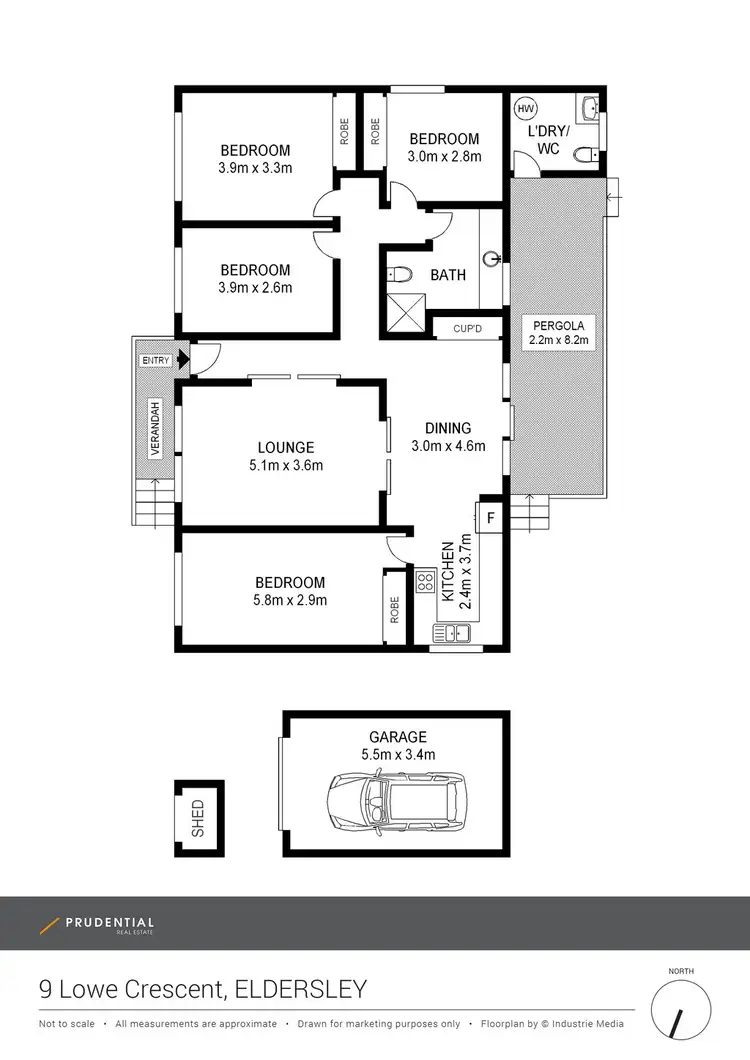 Floorplan of Homely house listing, 9 Lowe Crescent, Elderslie NSW 2570