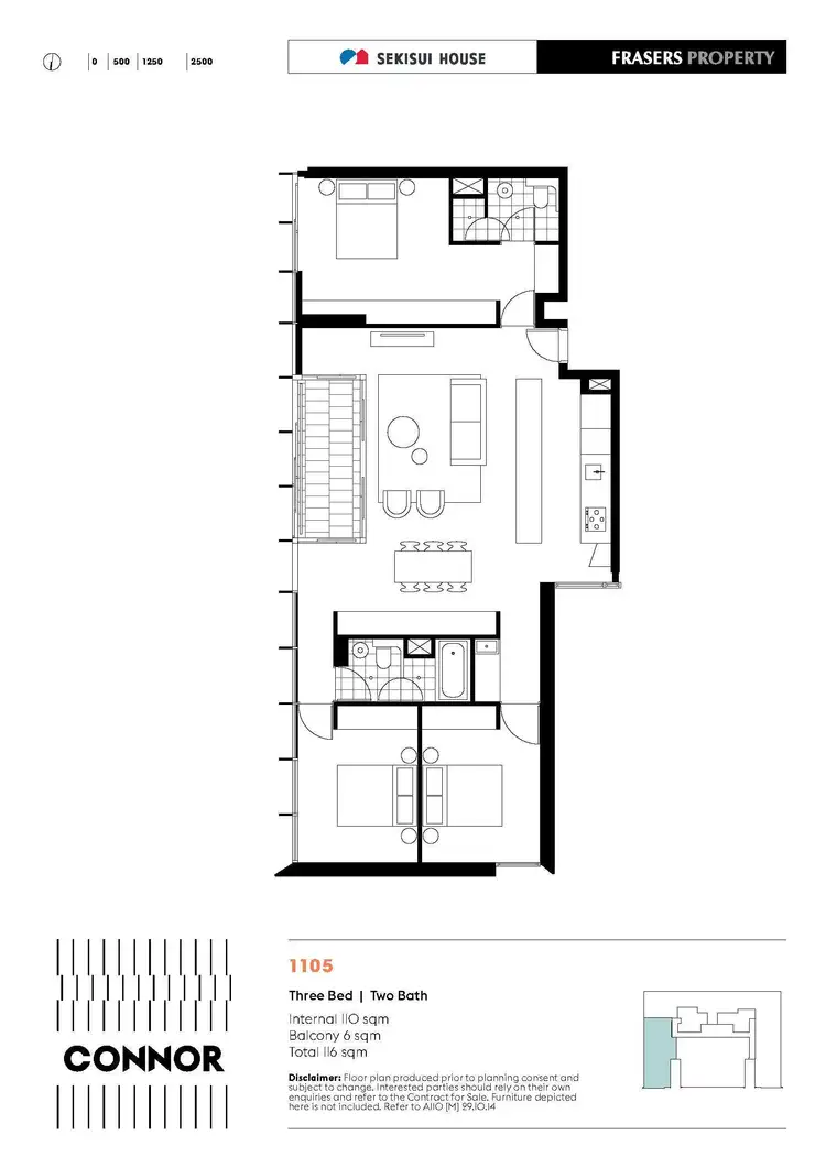 Floorplan of Homely apartment listing, 1105/8 Central Park Avenue, Chippendale NSW 2008