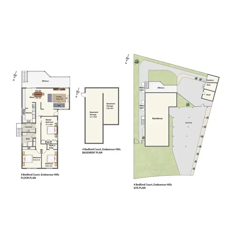 Floorplan of Homely house listing, 4 Bedford Court, Endeavour Hills VIC 3802
