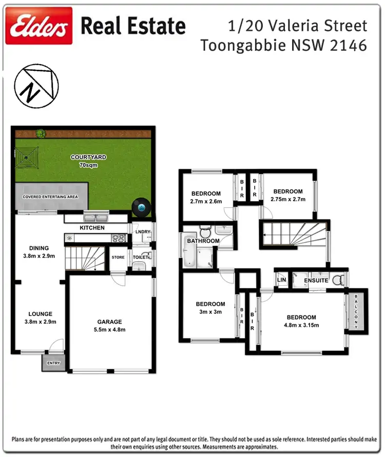 Floorplan of Homely townhouse listing, 1/20 Valeria Street, Toongabbie NSW 2146