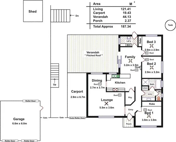 Floorplan of Homely house listing, 3 Bassett Crescent, Gawler East SA 5118