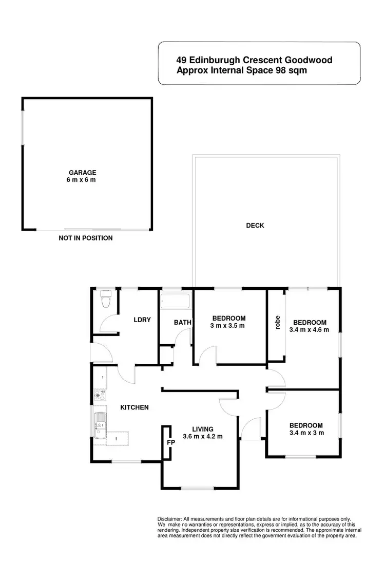 Floorplan of Homely house listing, 49 Edinburgh Crescent, Goodwood TAS 7010