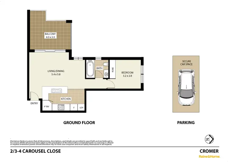 Floorplan of Homely unit listing, 2/3-4 Carousel Close, Dee Why NSW 2099
