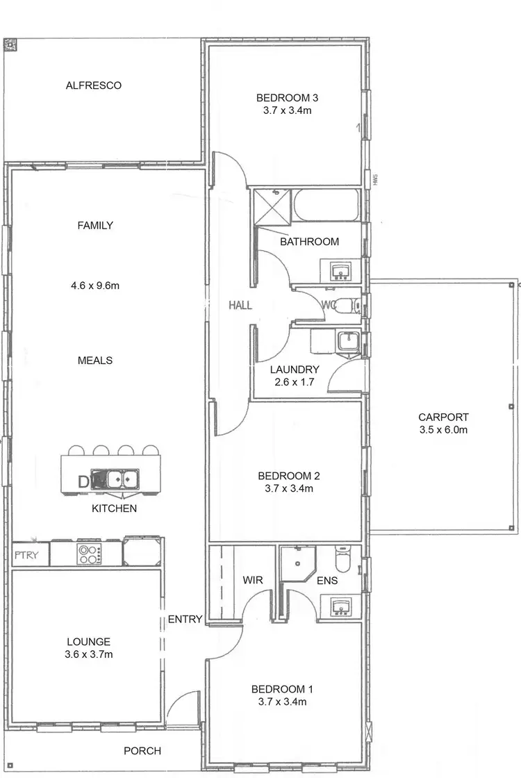 Floorplan of Homely house listing, 4 Brealey Place, Naracoorte SA 5271
