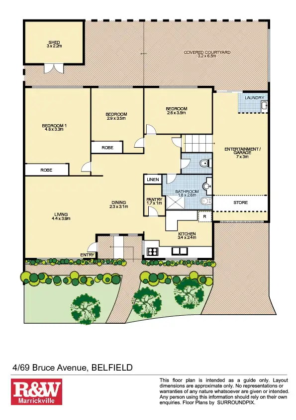 Floorplan of Homely townhouse listing, 4/69 Bruce Avenue, Belfield NSW 2191