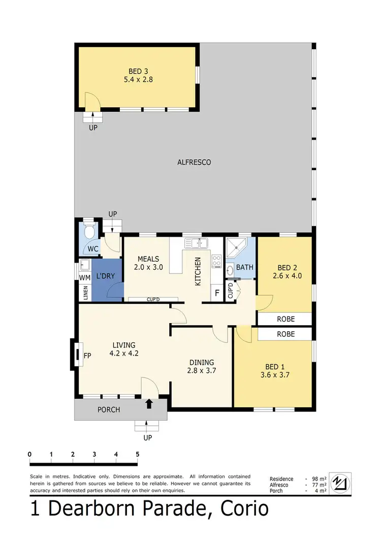 Floorplan of Homely house listing, 1 Dearborn Parade, Corio VIC 3214