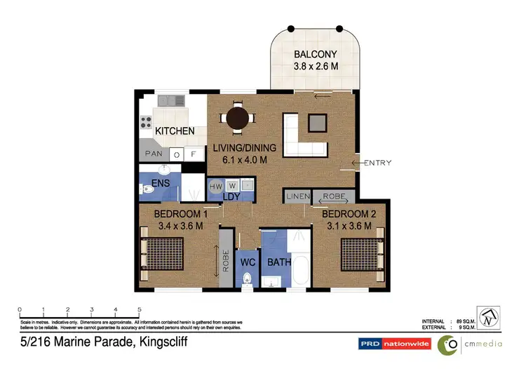 Floorplan of Homely unit listing, 5/216 Marine Parade, Kingscliff NSW 2487