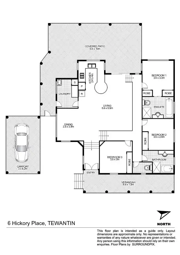 Floorplan of Homely house listing, 6 Hickory Place, Tewantin QLD 4565