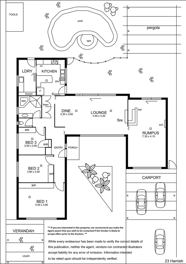 Floorplan of Homely house listing, 23 Hamish Grove, Rostrevor SA 5073