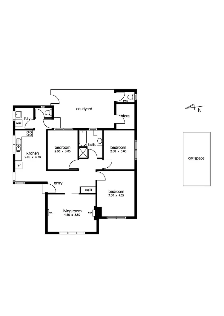 Floorplan of Homely unit listing, 1/62 Grieve Parade, Altona VIC 3018