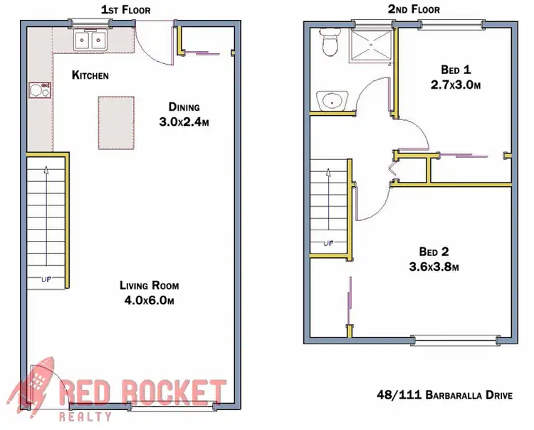 Floorplan of Homely townhouse listing, 48/111 Barbaralla Drive, Springwood QLD 4127