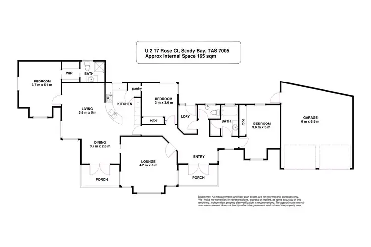 Floorplan of Homely townhouse listing, 2/17 Rose Court, Sandy Bay TAS 7005