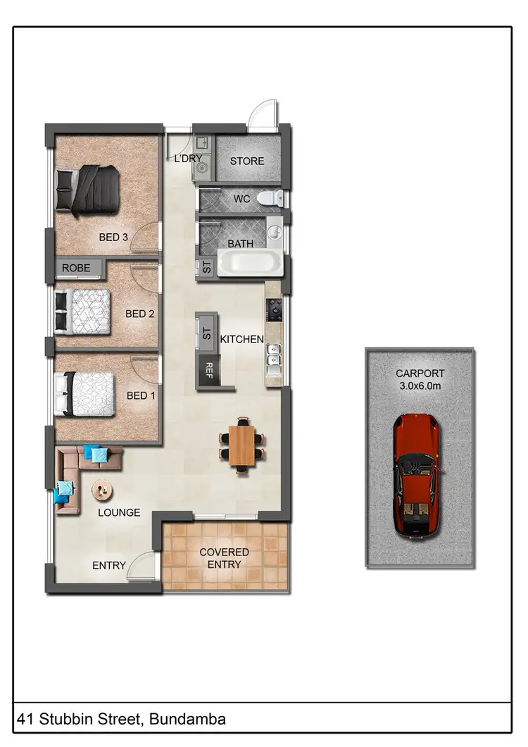 Floorplan of Homely house listing, 41 Stubbin Street, Bundamba QLD 4304