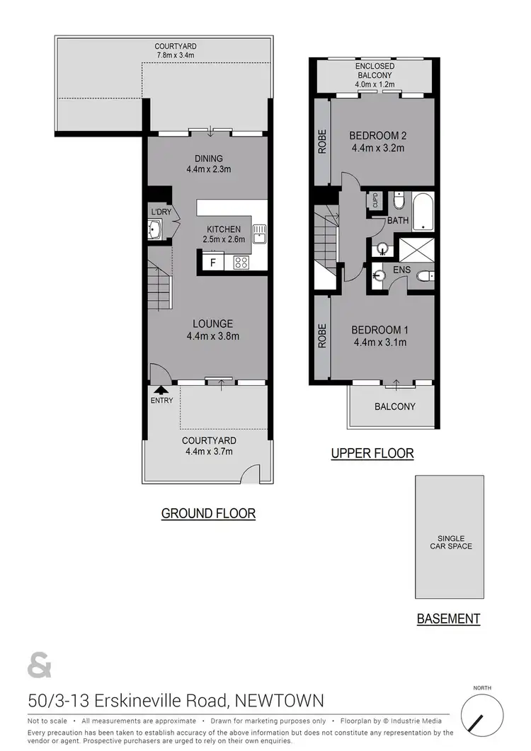 Floorplan of Homely apartment listing, 50/3-13 Erskineville Road, Newtown NSW 2042