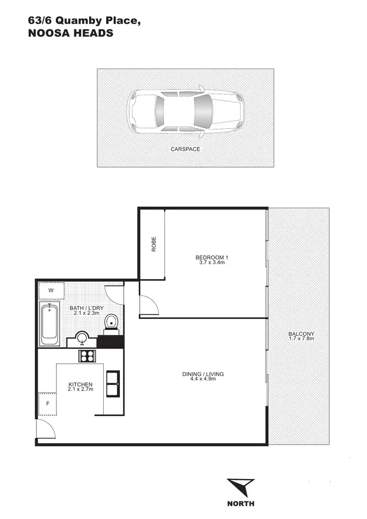 Floorplan of Homely unit listing, 63/6 Quamby Place, Noosa Heads QLD 4567