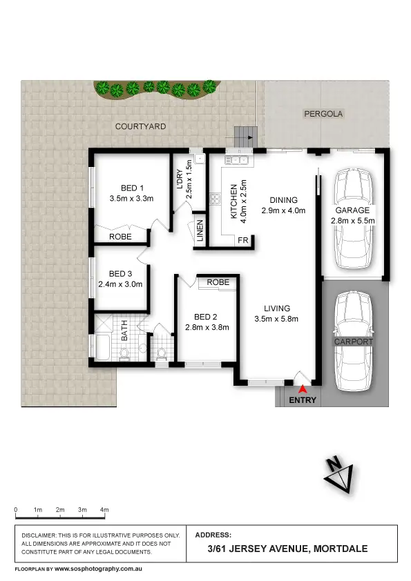 Floorplan of Homely house listing, 3/61 Jersey Avenue, Mortdale NSW 2223
