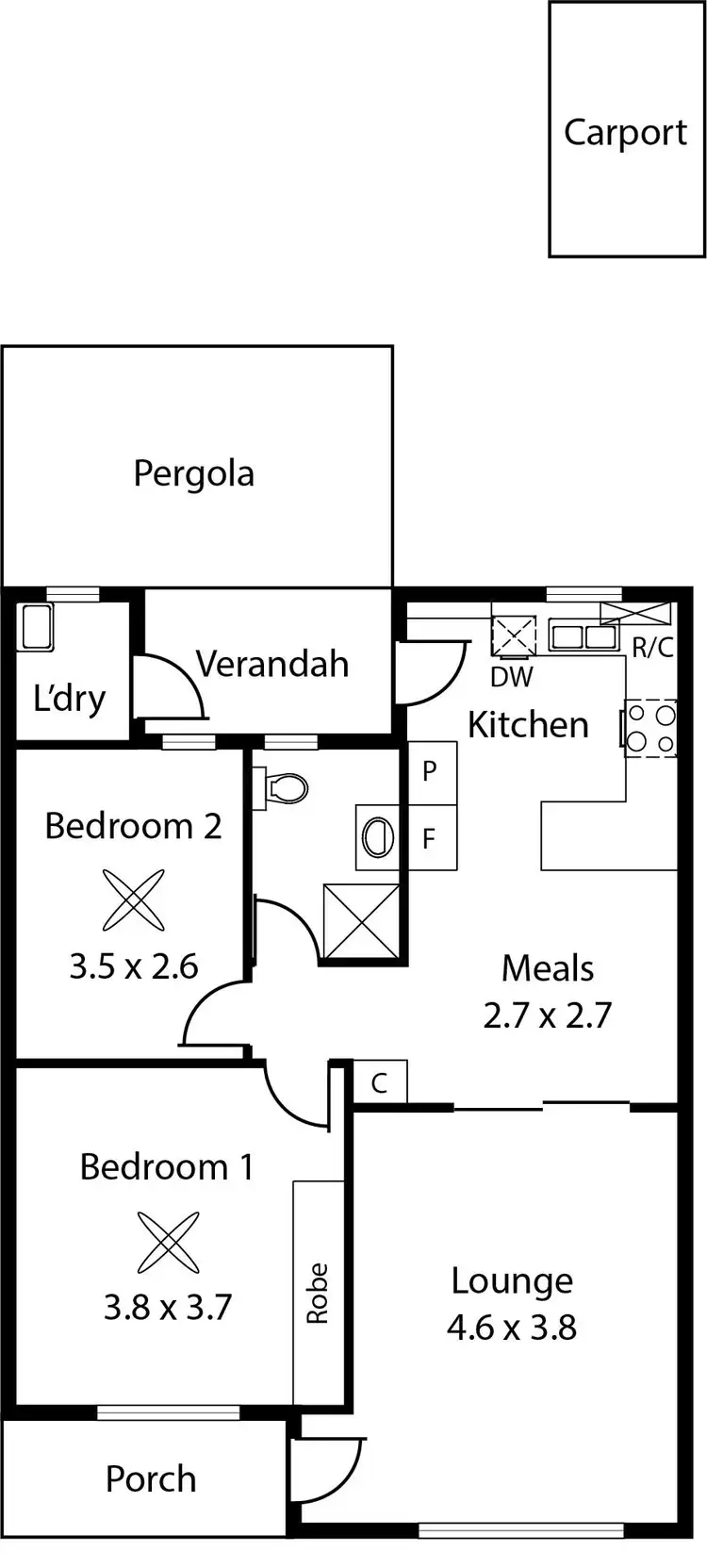 Floorplan of Homely unit listing, 3/53 Monmouth Road, Westbourne Park SA 5041
