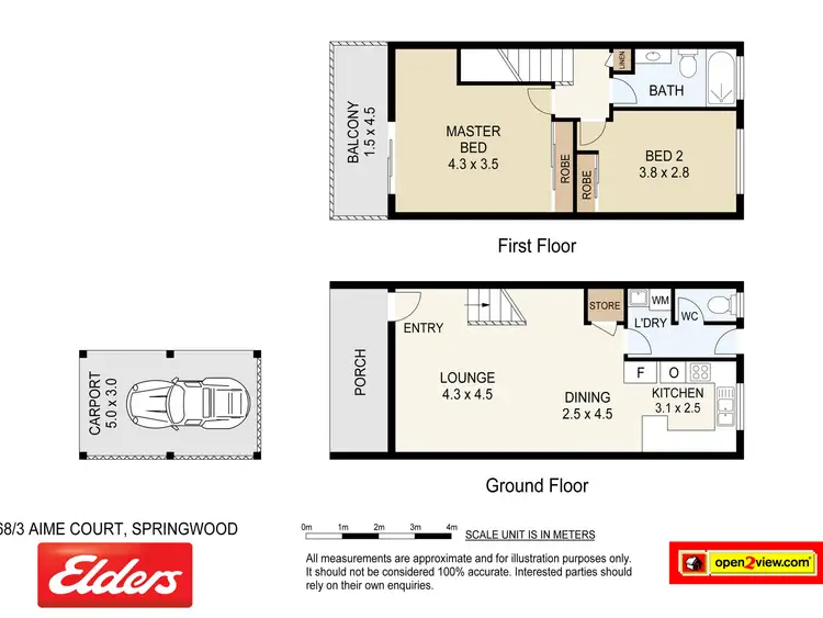 Floorplan of Homely townhouse listing, 68 3 AMIE COURT, Springwood QLD 4127