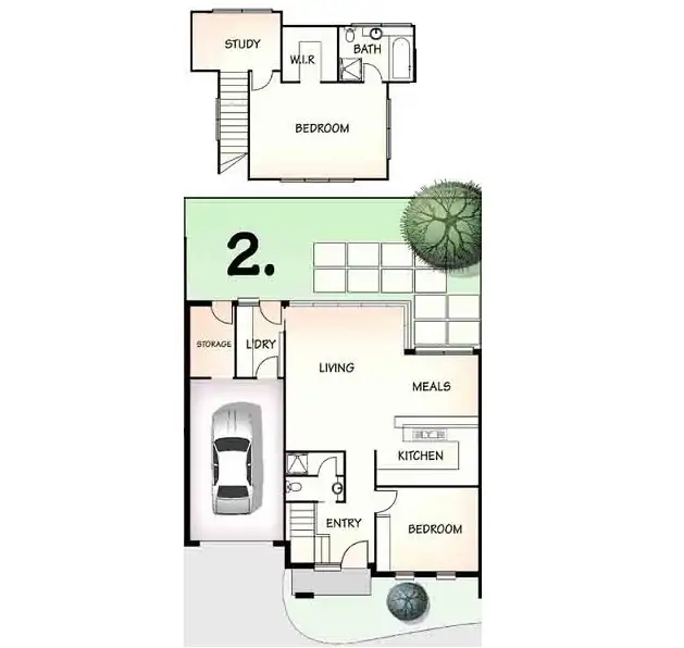 Floorplan of Homely townhouse listing, 2/63 Anderson Road, Sunbury VIC 3429