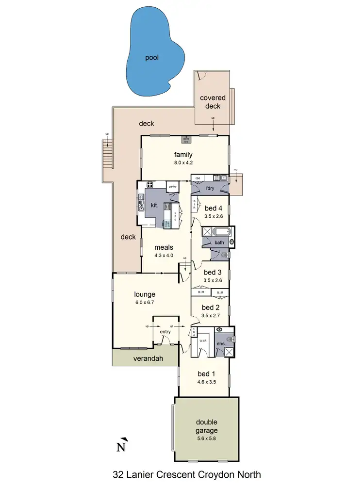 Floorplan of Homely house listing, 32 Lanier Crescent, Croydon North VIC 3136