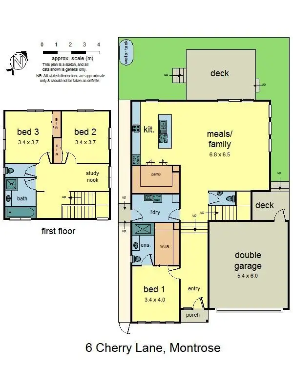 Floorplan of Homely house listing, 6 Cherry Lane, Montrose VIC 3765