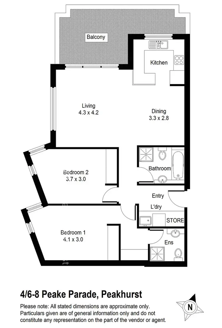 Floorplan of Homely apartment listing, 4/6-8 Peake Parade, Peakhurst NSW 2210