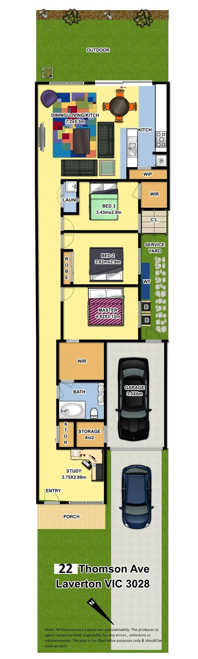 Floorplan of Homely house listing, 22 Thomson Avenue, Laverton VIC 3028