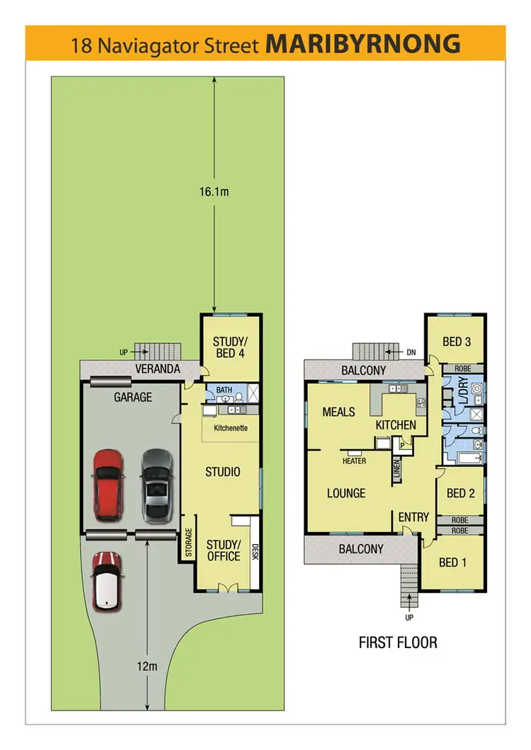 Floorplan of Homely house listing, 18 Navigator Street, Maribyrnong VIC 3032