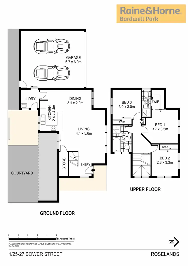Floorplan of Homely townhouse listing, 1/25-27 Bower Street, Roselands NSW 2196