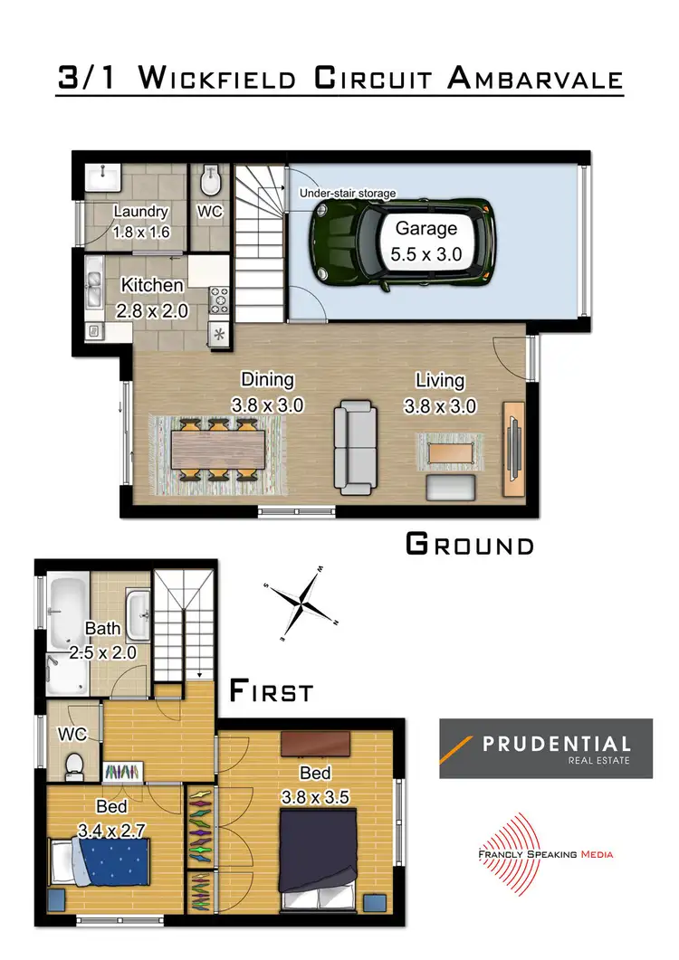 Floorplan of Homely house listing, 3/1 Wickfield Circuit, Ambarvale NSW 2560