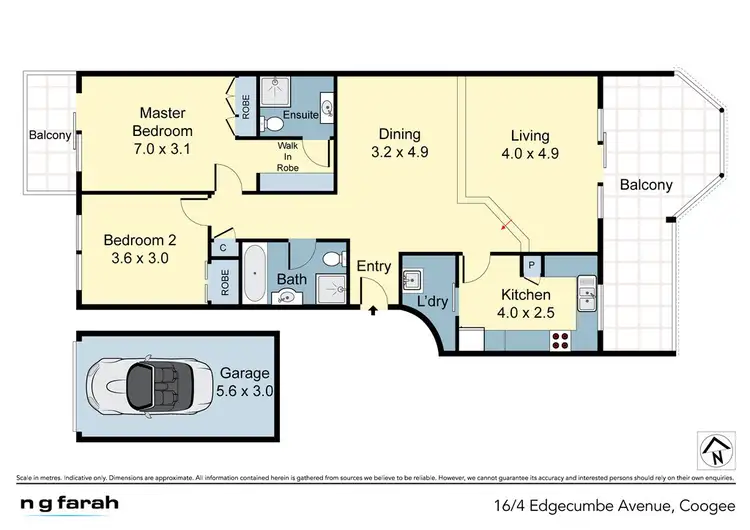 Floorplan of Homely apartment listing, 16/4-8 Edgecumbe Avenue, Coogee NSW 2034