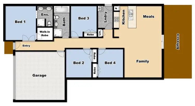 Floorplan of Homely house listing, 14 Linda Drive, Dubbo NSW 2830
