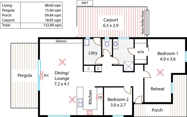Floorplan of Homely house listing, 2 Sandpiper Chase, Mawson Lakes SA 5095