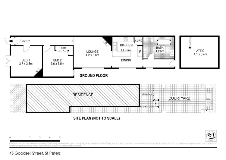 Floorplan of Homely house listing, 45 Goodsell Street, St Peters NSW 2044