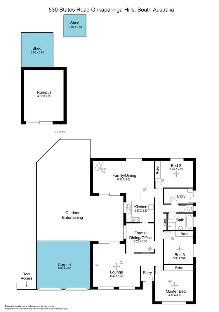Floorplan of Homely house listing, 530 States Road, Onkaparinga Hills SA 5163