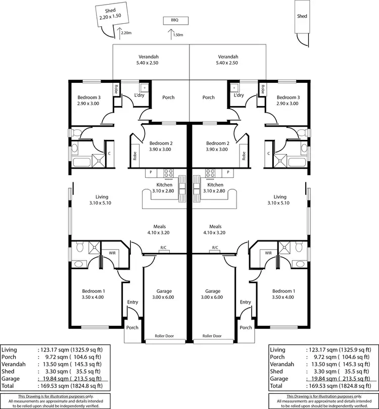 Floorplan of Homely house listing, 1 & 2 104 Smith Road, Salisbury East SA 5109