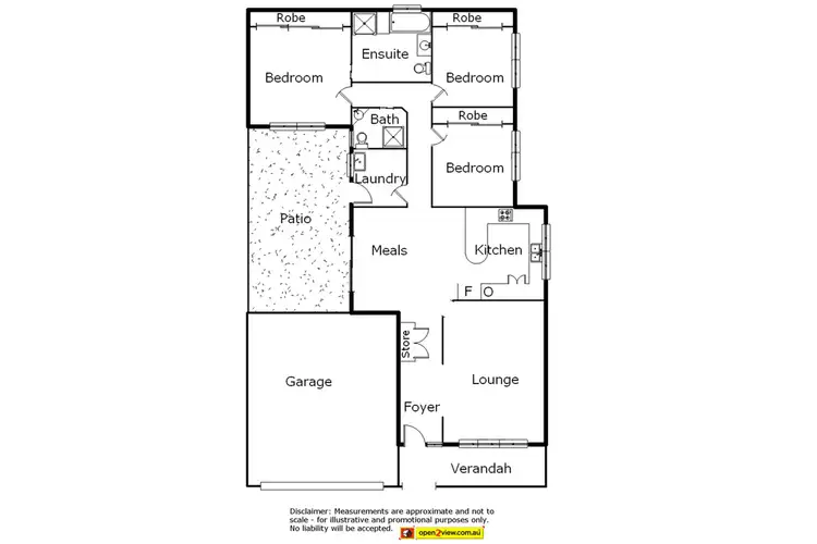 Floorplan of Homely unit listing, 1/70 Moriah Street, Clayton VIC 3168
