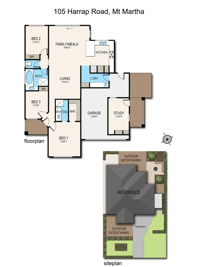 Floorplan of Homely house listing, 105 Harrap Road, Mount Martha VIC 3934